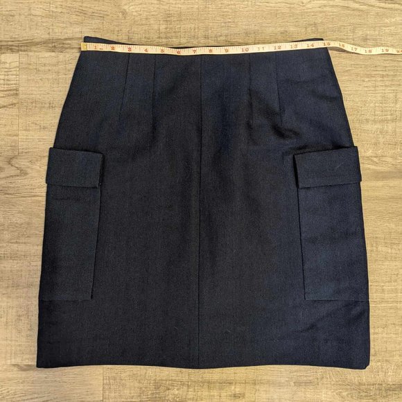 {Club Monaco} Cotton-Blend Palmisa Twill Skirt with Pockets - Picture 9 of 10